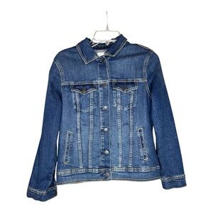 Old Navy Women’s Trucker Style Front Pockets Blue Denim Jacket SZ M
